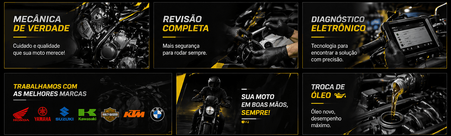 Serviços da Marquinhos Motos Mecânica Geral